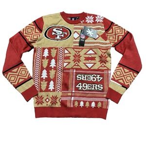 NFL Team Apparel San Francisco 49ers Ugly Christmas Holiday Sweater Men's M NWT